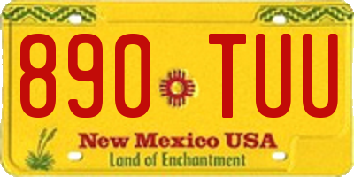 NM license plate 890TUU