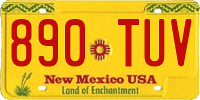 NM license plate 890TUV