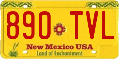 NM license plate 890TVL