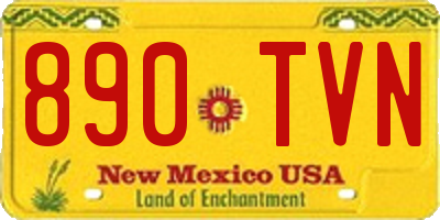 NM license plate 890TVN