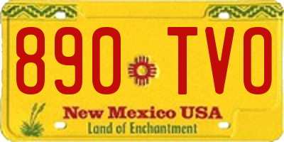 NM license plate 890TVO