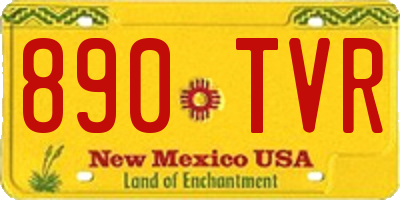 NM license plate 890TVR