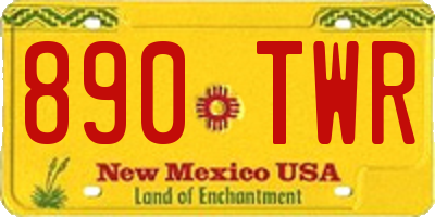 NM license plate 890TWR