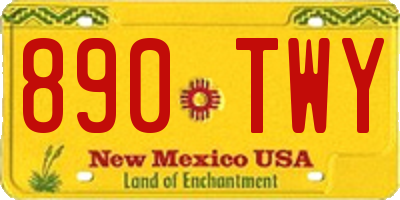 NM license plate 890TWY