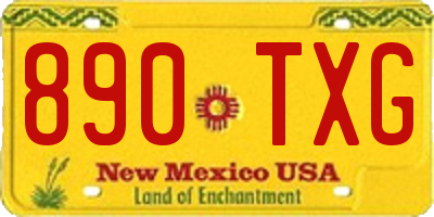 NM license plate 890TXG