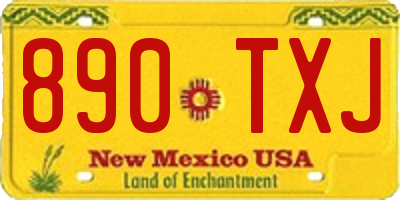 NM license plate 890TXJ