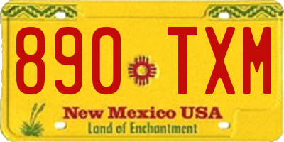 NM license plate 890TXM
