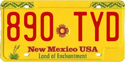 NM license plate 890TYD