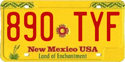 NM license plate 890TYF