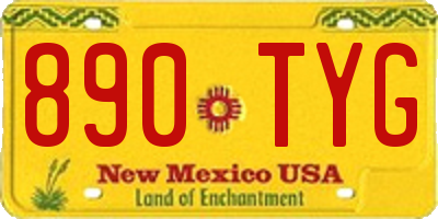 NM license plate 890TYG