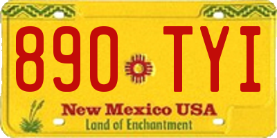 NM license plate 890TYI
