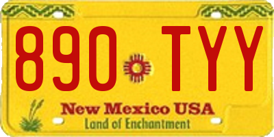 NM license plate 890TYY