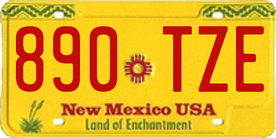 NM license plate 890TZE
