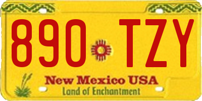 NM license plate 890TZY