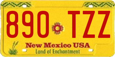 NM license plate 890TZZ