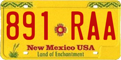 NM license plate 891RAA