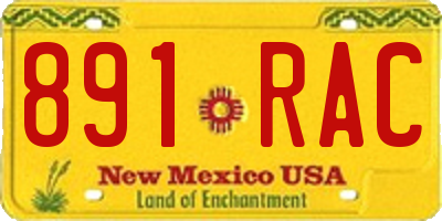 NM license plate 891RAC