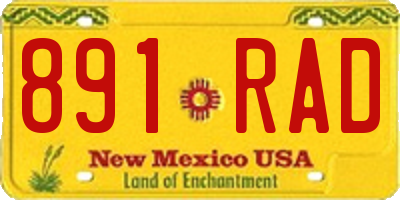 NM license plate 891RAD