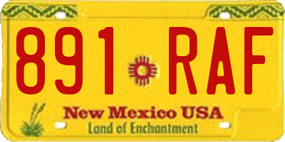 NM license plate 891RAF