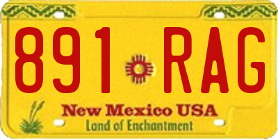 NM license plate 891RAG