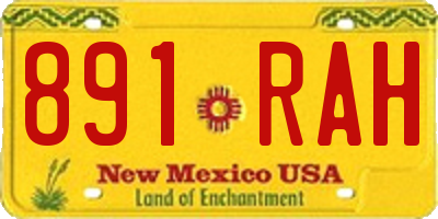 NM license plate 891RAH