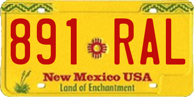 NM license plate 891RAL