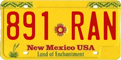 NM license plate 891RAN