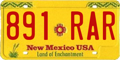 NM license plate 891RAR
