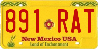 NM license plate 891RAT