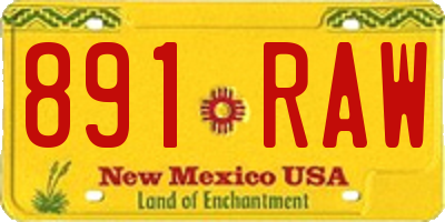 NM license plate 891RAW