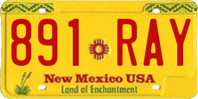 NM license plate 891RAY