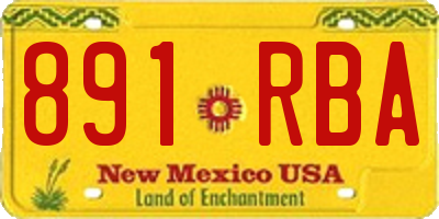 NM license plate 891RBA