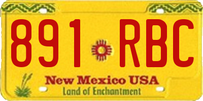 NM license plate 891RBC