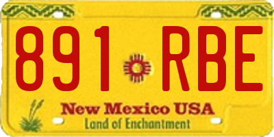 NM license plate 891RBE