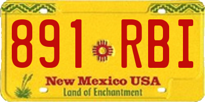 NM license plate 891RBI