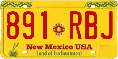 NM license plate 891RBJ