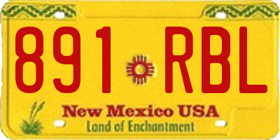 NM license plate 891RBL