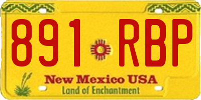 NM license plate 891RBP
