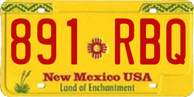 NM license plate 891RBQ
