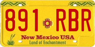 NM license plate 891RBR