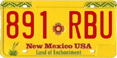NM license plate 891RBU