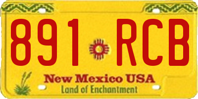 NM license plate 891RCB
