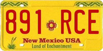 NM license plate 891RCE