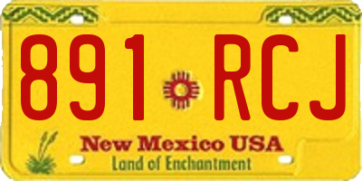NM license plate 891RCJ