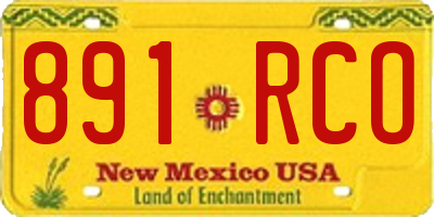 NM license plate 891RCO