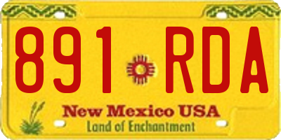 NM license plate 891RDA