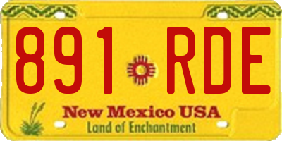NM license plate 891RDE