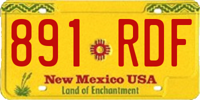 NM license plate 891RDF