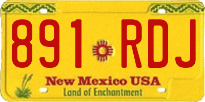 NM license plate 891RDJ