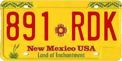 NM license plate 891RDK